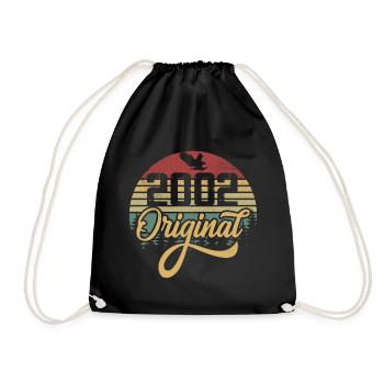 Original 2002 Vintage - Birthday Gift 2002 - Drawstring Bag - black - Front