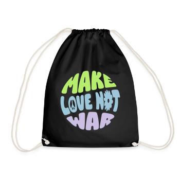 MAKE LOVE NOT WAR - Turnbeutel - Schwarz - Vorne