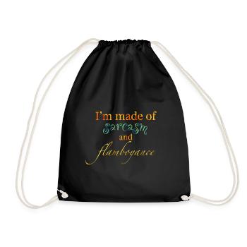 Sarcasme et flamboyance - Sac de sport léger - noir - Devant