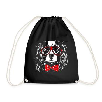 CAVALIER KING CHARLES SPANIEL Jeunes chiens de Wilsign - Sac de sport léger - noir - Devant