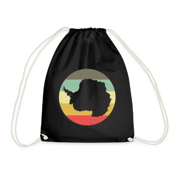 Pôle Antarctique Sud Silhouette Rétro Vintage - Sac de sport léger - noir - Devant