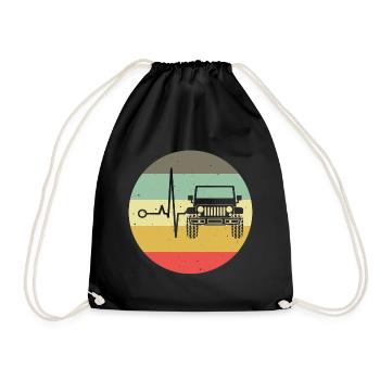 Off-road vehicle 4wd 4x4 AWD 4wheeler offroad gift - Drawstring Bag - black - Front