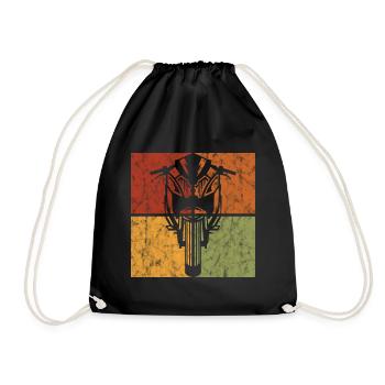 Motorcyclist Motorcycles Retro Motorcycle Biker - Drawstring Bag - black - Front