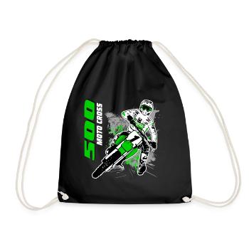 MotoCross - Supercross - MX - SX - FMX - Turnbeutel - Schwarz - Vorne