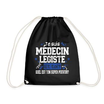 Médecin Légiste Super Pouvoir Cadeau Humour - Sac de sport léger - noir - Devant