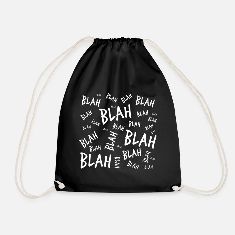 Blah blah blah - Turnbeutel - Schwarz
