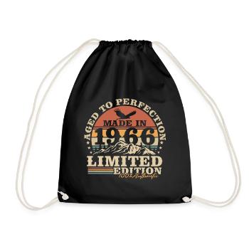 Vintage, 1966, Vintage Retro, Cadeau d’anniversaire - Sac de sport léger - noir - Devant
