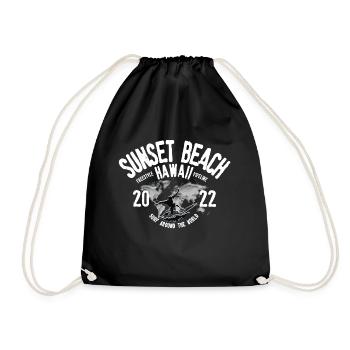 Surf around the world Sunset beach Hawaii - Sac de sport léger - noir - Devant