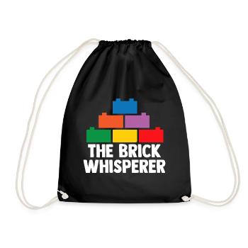 Brick Builder Toys Blocks Clamping Blocks Bricks - Drawstring Bag - black - Front