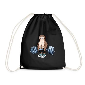 Loutroir de poids soulever cadeau Gym Fitness Hommes - Sac de sport léger - noir - Devant