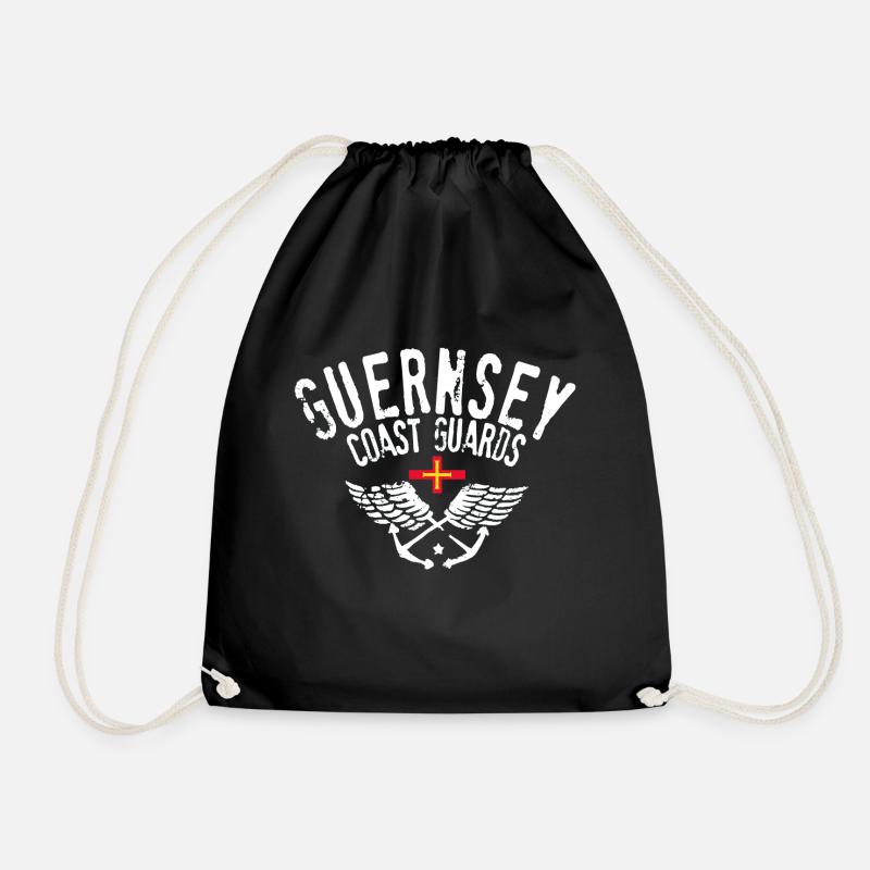 Guernsey coast guards - Drawstring Bag - black
