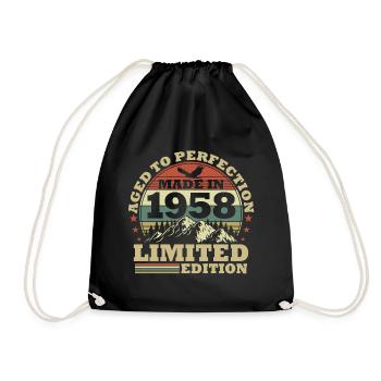 1958 Naissance Vintage Geburtstg Retro - Sac de sport léger - noir - Devant