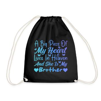 I miss My Brother In Heaven Tees For Boys Girl - Sac de sport léger - noir - Devant