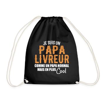 Je Suis Un Papa Livreur - Sac de sport léger - noir - Devant