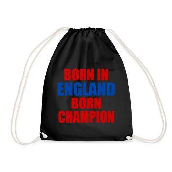 born in england born champion - England - Drawstring Bag - black - Front