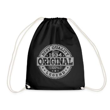 90e Anniversaire Original 1934 Vintage Cadeau - Sac de sport léger - noir - Devant