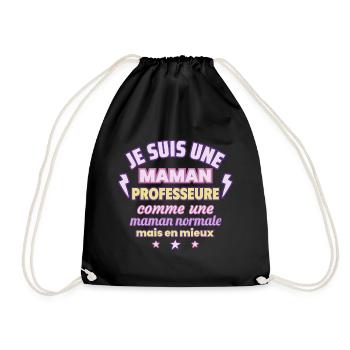 Maman professeure, cadeau fête des mères,Noël - Sac de sport léger - noir - Devant