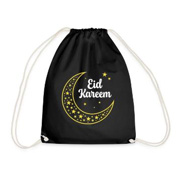 Eid Kareem - Drawstring Bag - black - Front