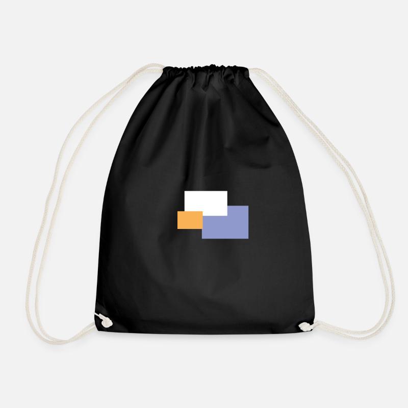 abstract - Drawstring Bag - black