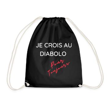 Cadeau humour diabolo cirque passion drôle - Sac de sport léger - noir - Devant