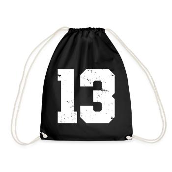 Cool Number 13 - 13 ans 13th Birthday Gift - Sac de sport léger - noir - Devant