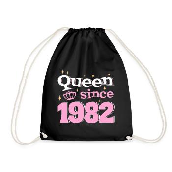Reine Depuis 1982 Femme 40 Ans Anniversaire - Sac de sport léger - noir - Devant