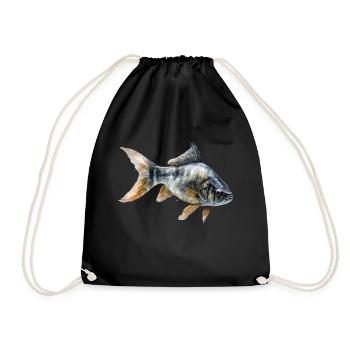 Aquarelle Poisson / Fisch - Sac de sport léger - noir - Devant
