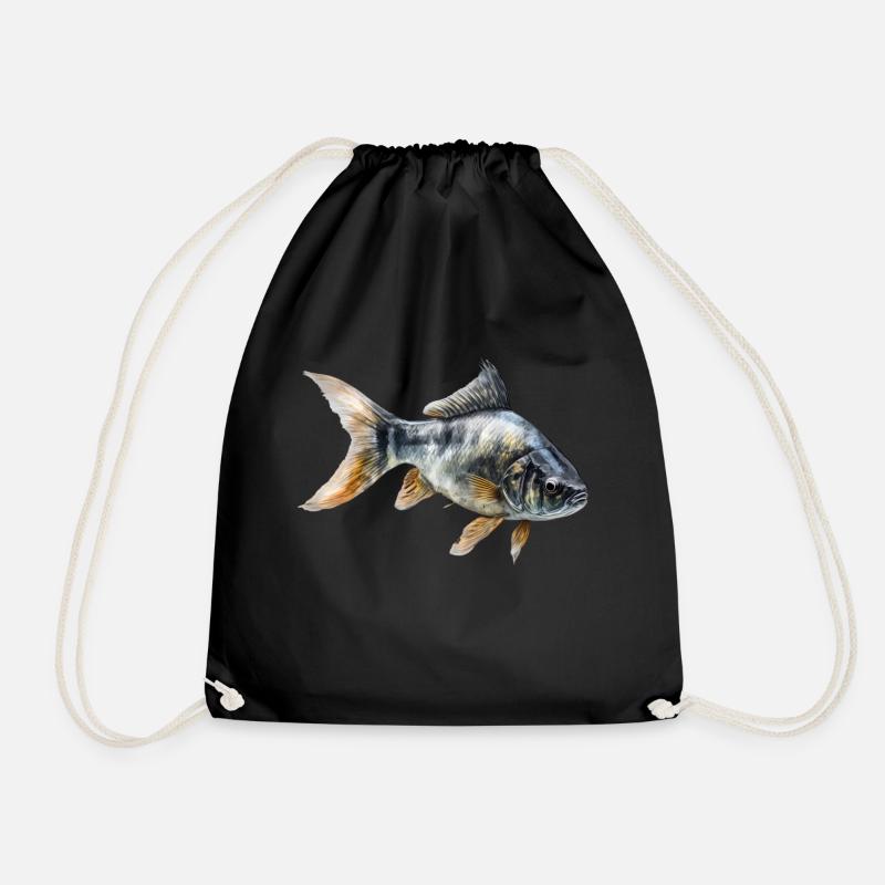 Watercolour Fish / Fisch - Turnbeutel - Schwarz