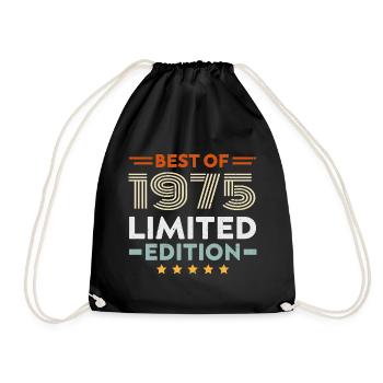 Retro 1963 Vintage Geschenk 61. Geburtstag 61 Jahre - Turnbeutel - Schwarz - Vorne