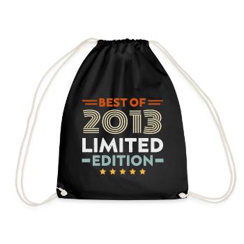 Retro 2013 Vintage Gift 11th Anniversary 11 Years - Drawstring Bag - black - Front