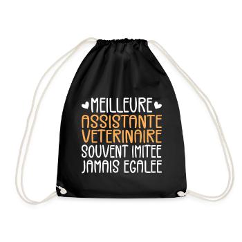 Souvent imitée Meilleure assistante vétérinaire - Sac de sport léger - noir - Devant