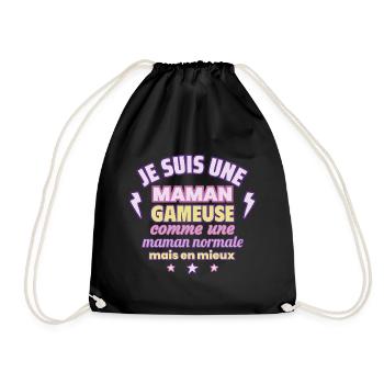 Maman gameuse, cadeau fête des mères, Jeux vidéo - Sac de sport léger - noir - Devant