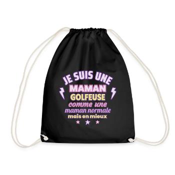 Maman golfeuse, cadeau fête des mères, golf,Golf - Sac de sport léger - noir - Devant