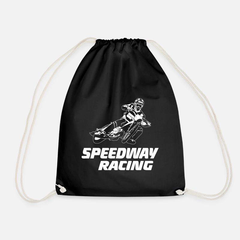 Speedway - Motorcycle Speedway - Drawstring Bag - black