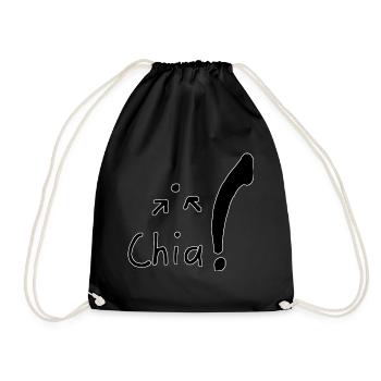 Chia Samen - Turnbeutel - Schwarz - Vorne