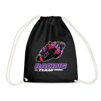 Motorcycle Racing - Superbike - Drawstring Bag - black - Front