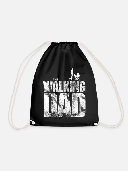 Walking Dad – Lustige Sprüche, Geschenk für Väter - Turnbeutel - Schwarz