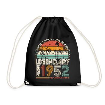 1952 Vintage Vintage Retro Cadeau d’anniversaire - Sac de sport léger - noir - Devant