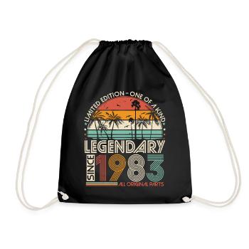 1983 Vintage Vintage Retro Cadeau d’anniversaire - Sac de sport léger - noir - Devant