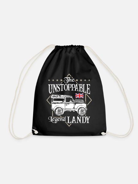 The Unstoppable Legend Landy - Drawstring Bag - black