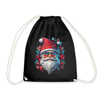 Santa Claus - Drawstring Bag - black - Front