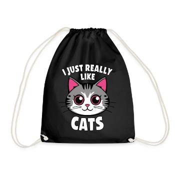 Chat Chats Amoureux Chat Propriétaire Chaton - Sac de sport léger - noir - Devant