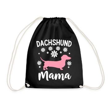 Chien teckel - Sac de sport léger - noir - Devant