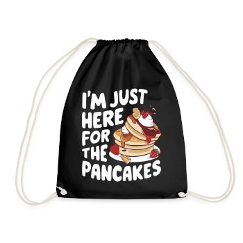 Pancakes Breakfast Food Pancake - Drawstring Bag - black - Front
