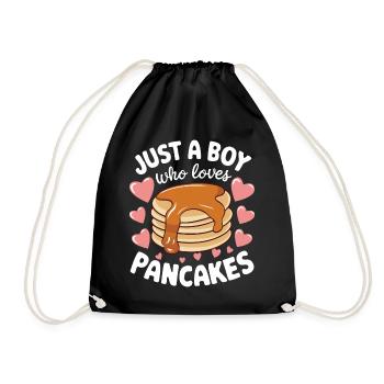 Pancakes Breakfast Food Pancake - Drawstring Bag - black - Front