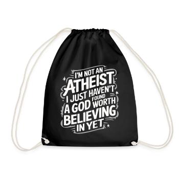 Atheismus Atheist Anti-Religion Agnostiker - Turnbeutel - Schwarz - Vorne