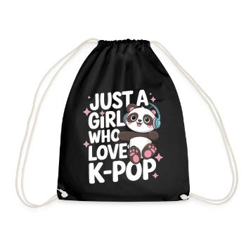 K-Pop Musik Koreanischer Pop - Turnbeutel - Schwarz - Vorne