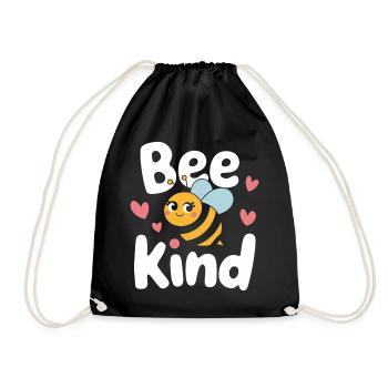 Honigbiene Imker Bienen Biene - Turnbeutel - Schwarz - Vorne