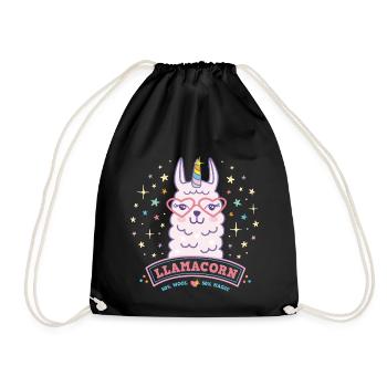 Cadeau de licorne de lama rose Llamacorn Lamacorn - Sac de sport léger - noir - Devant