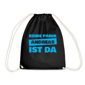 First name Andreas - Drawstring Bag - black - Front